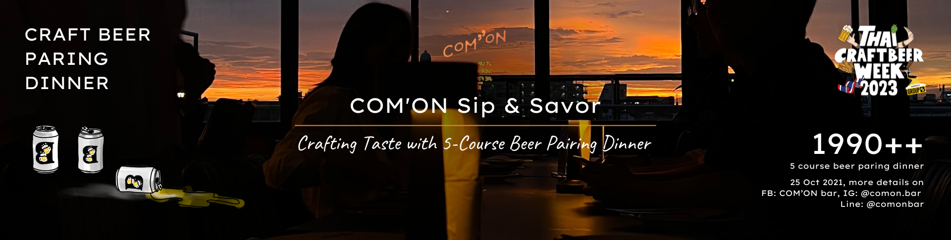 COM’ON Sip & Savor – Crafting Taste with 5-Course Beer Pairings