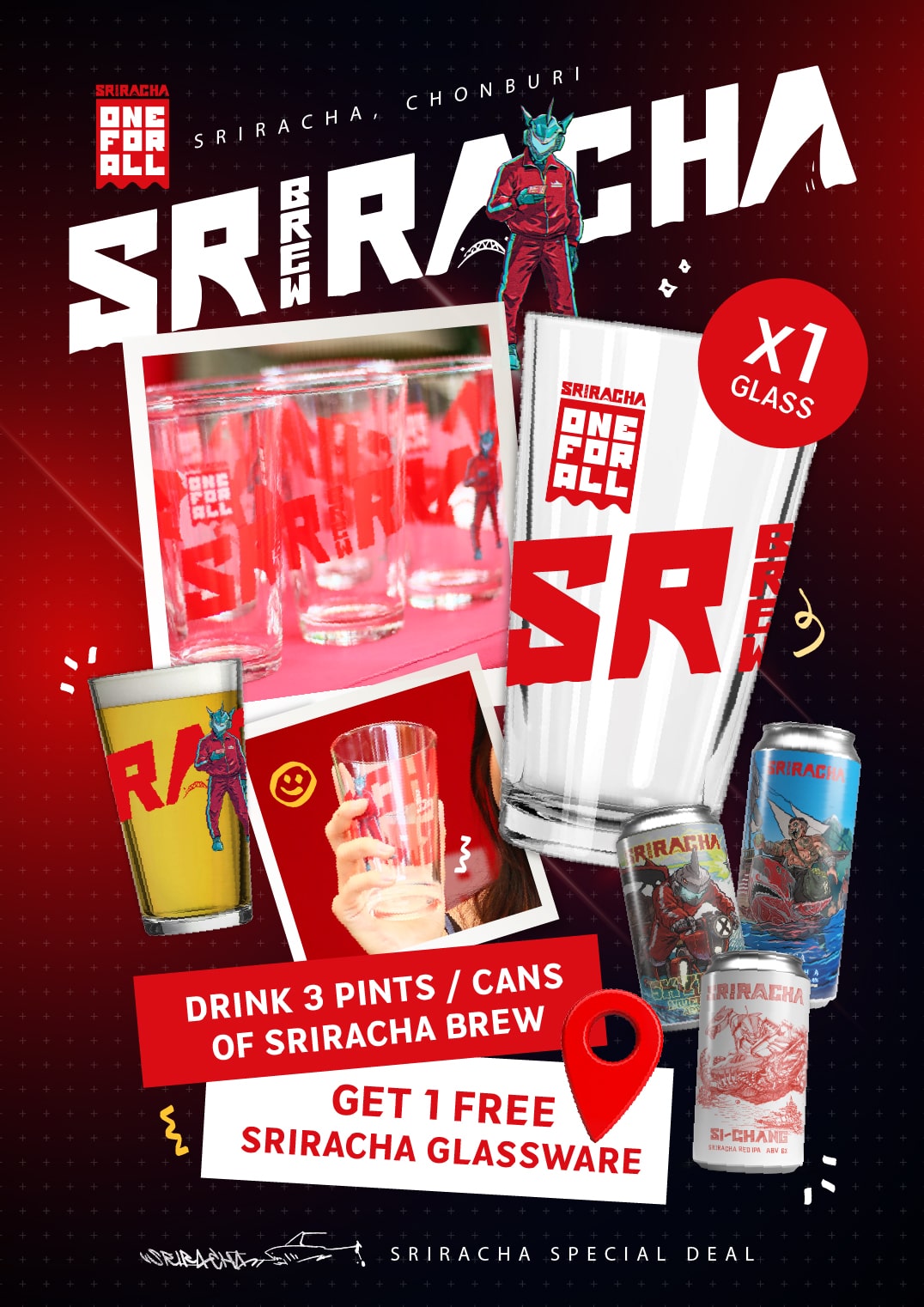 Sriracha Exclusive Glassware